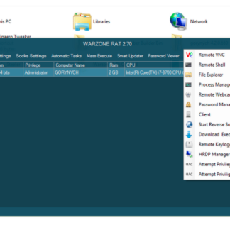 WarZone RAT 2.7.0 Lifetime Activated