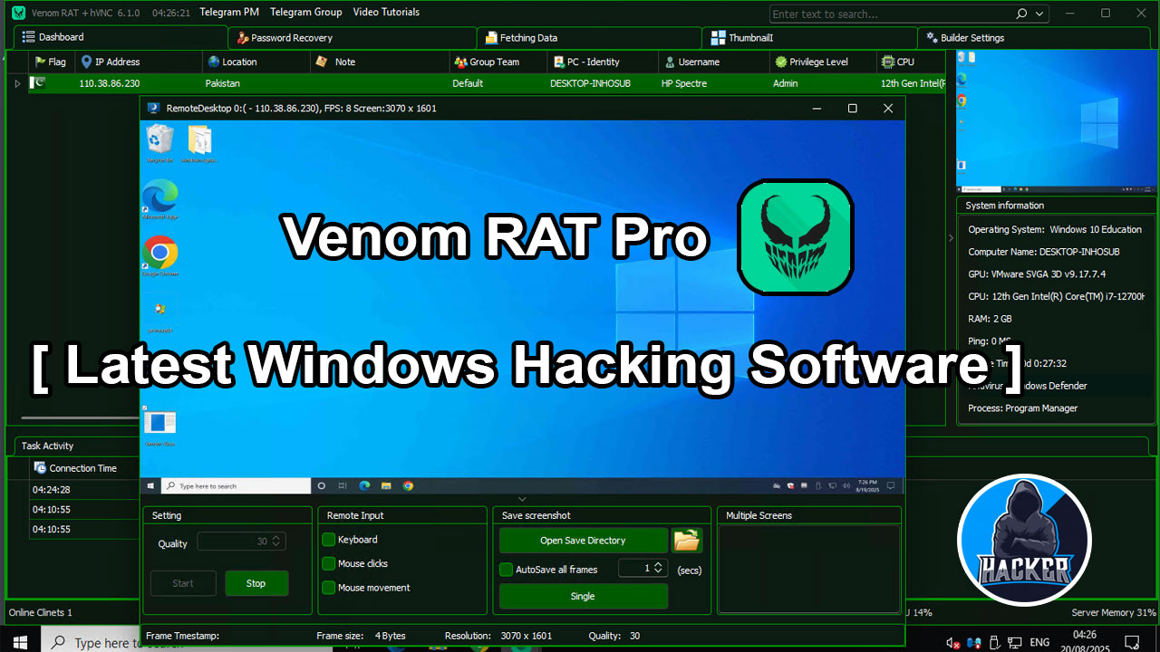 Venom RAT Pro HVNC v6.1.0 Lifetime Activated - Image 4