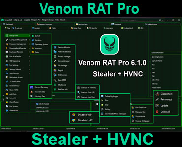 Venom RAT Pro HVNC v6.1.0 Lifetime Activated